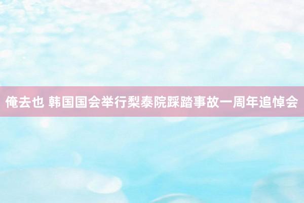 俺去也 韩国国会举行梨泰院踩踏事故一周年追悼会