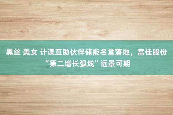 黑丝 美女 计谋互助伙伴储能名堂落地，富佳股份“第二增长弧线”远景可期