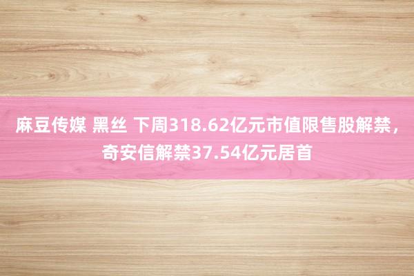 麻豆传媒 黑丝 下周318.62亿元市值限售股解禁，奇安信解禁37.54亿元居首