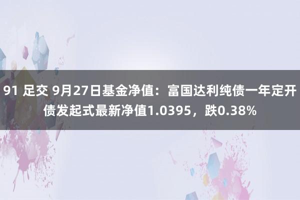 91 足交 9月27日基金净值：富国达利纯债一年定开债发起式最新净值1.0395，跌0.38%