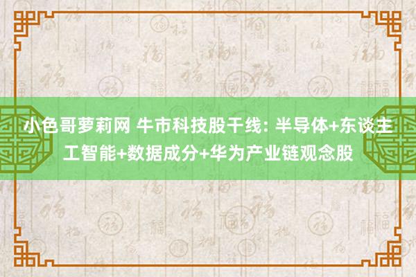 小色哥萝莉网 牛市科技股干线: 半导体+东谈主工智能+数据成分+华为产业链观念股