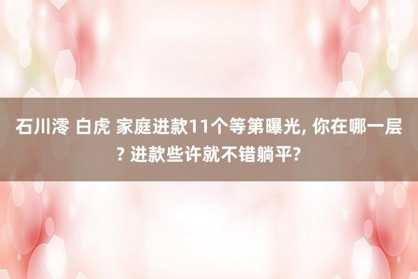 石川澪 白虎 家庭进款11个等第曝光， 你在哪一层? 进款些许就不错躺平?