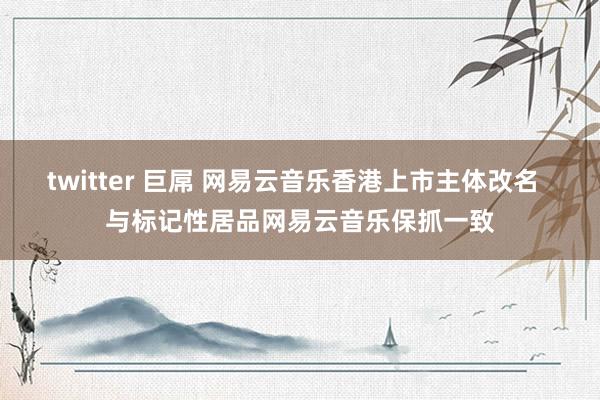 twitter 巨屌 网易云音乐香港上市主体改名  与标记性居品网易云音乐保抓一致