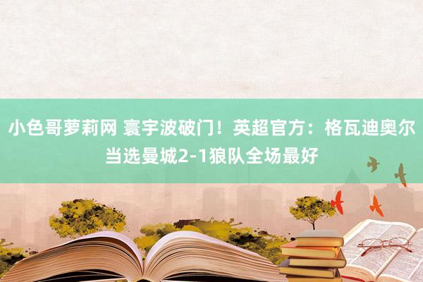 小色哥萝莉网 寰宇波破门！英超官方：格瓦迪奥尔当选曼城2-1狼队全场最好