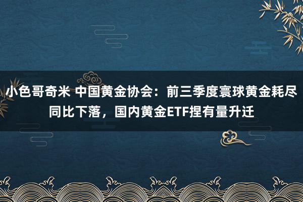 小色哥奇米 中国黄金协会：前三季度寰球黄金耗尽同比下落，国内黄金ETF捏有量升迁