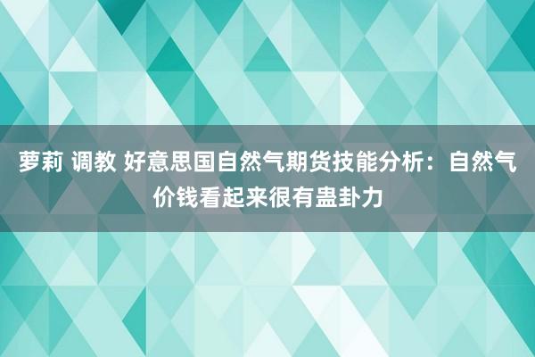 萝莉 调教 好意思国自然气期货技能分析：自然气价钱看起来很有蛊卦力